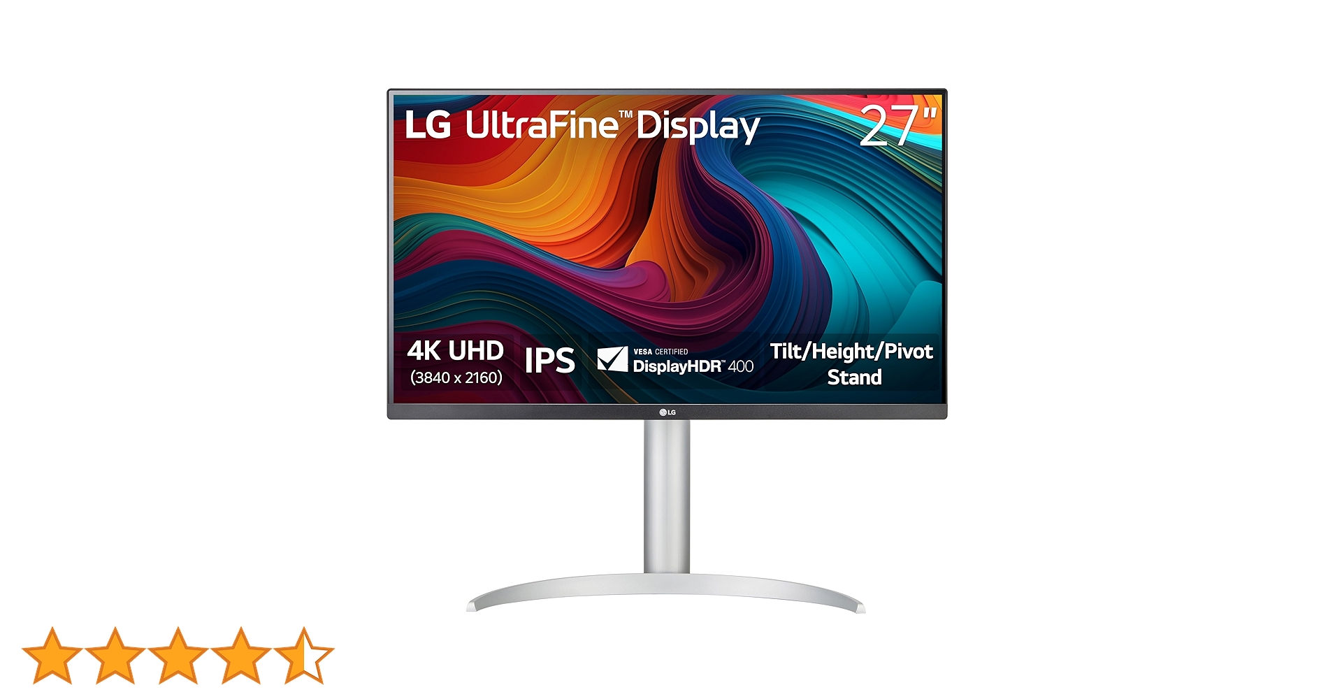 LG 27UP650K-W Monitor 27” UHD (3840 x 2160) IPS Display